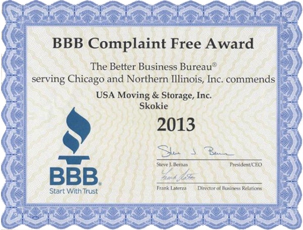 BBB 2013 Certificate