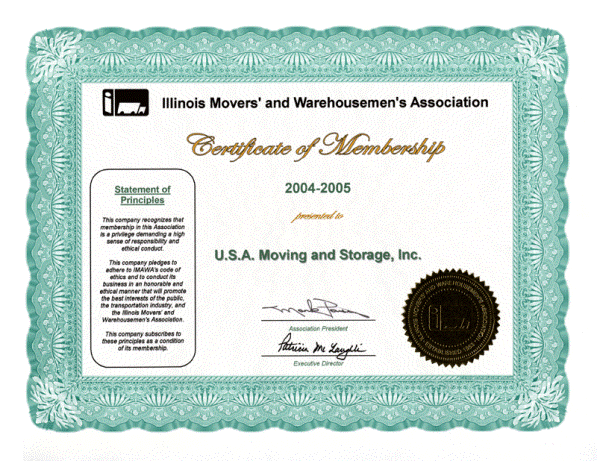 Member of Illinois Movers Association - 2004-2005
