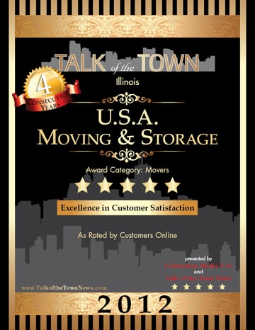 Talk of the Town - Award for Chicago Movers - 2012