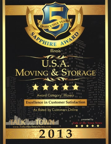 Talk of the Town - Award for Chicago Movers - 2013
